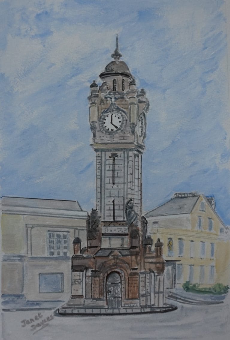 Exeter Clock Tower Painting Art Gallery SW Ltd