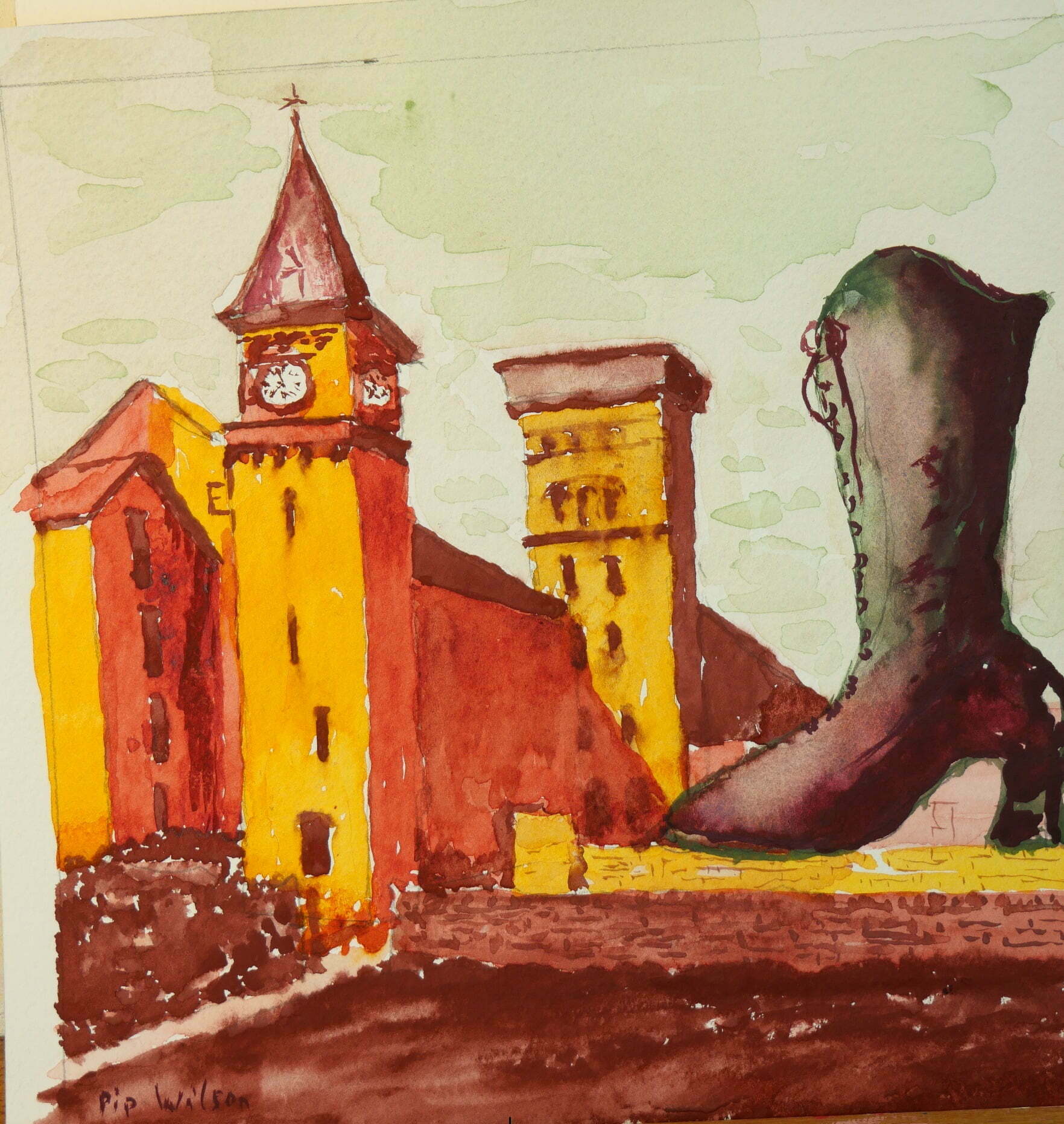 CLARKS� SHOES HEAD OFFICE BY PIP WILSON Art Gallery SW Ltd