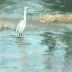 White Egret II - river Asker