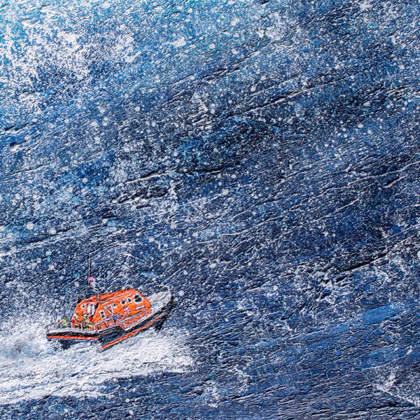 Life Boat Day Beachscape Artist Diane Griffiths
