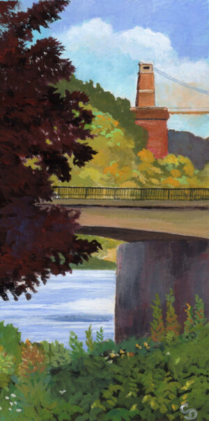 Suspension Bridge, Bristol; from Cumberland Basin