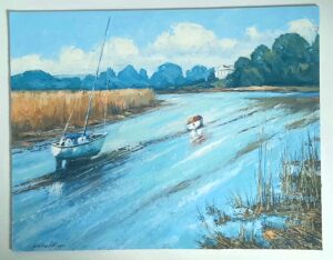 Tide Out at Topsham BY CAROLINE ATKINSON